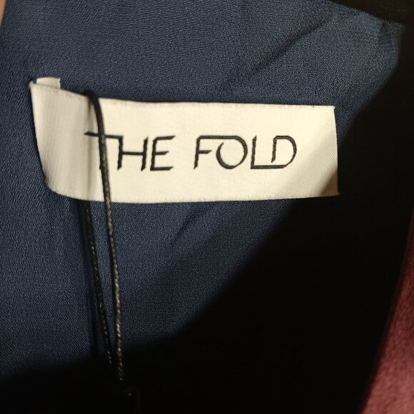 The Fold Lucia Silk Multicolor Colorblock Sleeveless Dress Missing Sash NWT Gold - Picture 5 of 7